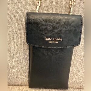 Kate Spade Black Leather Crossbody Cell Phone Bag